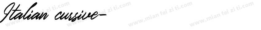 Italian cursive字体转换